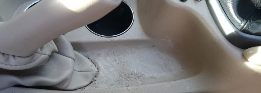 car interior upholstery damage